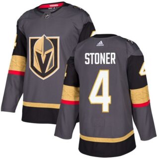 Youth Vegas Golden Knights #4 Clayton Stoner Grey Home Authentic Stitched NHL Jersey