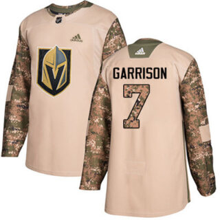 Youth Vegas Golden Knights #7 Jason Garrison Camo Authentic 2017 Veterans Day Stitched NHL Jersey