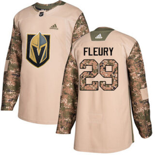 Youth Vegas Golden Knights #29 Marc-Andre Fleury Camo Authentic 2017 Veterans Day Stitched NHL Jersey