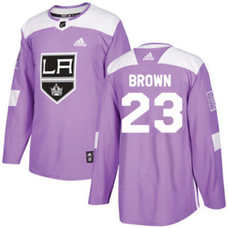 Youth Los Angeles Kings #23 Dustin Brown Purple Authentic Fights Cancer Stitched NHL Jersey