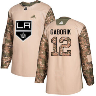 Youth Los Angeles Kings #12 Marian Gaborik Camo Authentic 2017 Veterans Day Stitched NHL Jersey