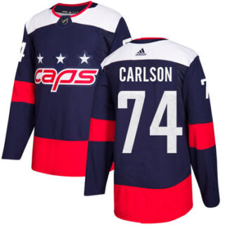 Youth Washington Capitals #74 John Carlson Navy Authentic 2018 Stadium Series Stitched NHL Jersey