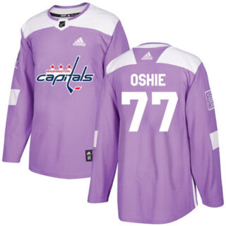 Youth Washington Capitals #77 T.J. Oshie Purple Authentic Fights Cancer Stitched NHL Jersey