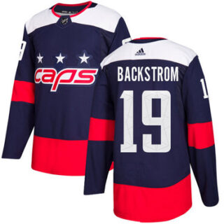 Youth Washington Capitals #19 Nicklas Backstrom Navy Authentic 2018 Stadium Series Stitched NHL Jersey