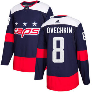Youth Washington Capitals #8 Alex Ovechkin Navy Authentic 2018 Stadium Series Stitched NHL Jersey