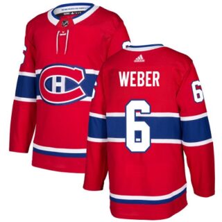 Youth Montreal Canadiens #6 Shea Weber Red Home Authentic Stitched NHL Jersey