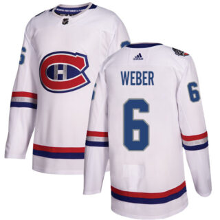 Youth Montreal Canadiens #6 Shea Weber White Authentic 2017 100 Classic Stitched NHL Jersey