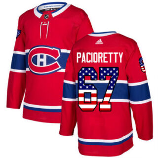 Youth Montreal Canadiens #67 Max Pacioretty Red Home Authentic USA Flag Stitched NHL Jersey