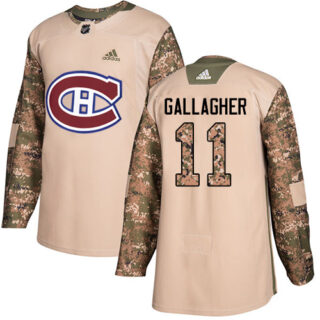 Youth Montreal Canadiens #11 Brendan Gallagher Camo Authentic 2017 Veterans Day Stitched NHL Jersey