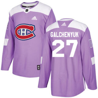Youth Montreal Canadiens #27 Alex Galchenyuk Purple Authentic Fights Cancer Stitched NHL Jersey