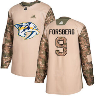 Youth Nashville Predators #9 Filip Forsberg Camo Authentic 2017 Veterans Day Stitched NHL Jersey