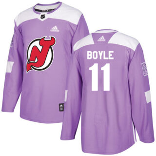 Youth New Jersey Devils #11 Brian Boyle Purple Authentic Fights Cancer Stitched NHL Jersey