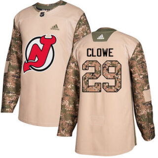Youth New Jersey Devils #29 Ryane Clowe Camo Authentic 2017 Veterans Day Stitched NHL Jersey
