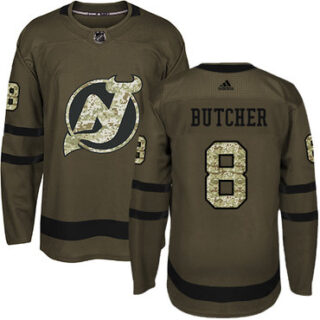 Youth New Jersey Devils #8 Will Butcher Green Salute to Service Stitched NHL Jersey