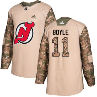 Youth New Jersey Devils #11 Brian Boyle Camo Authentic 2017 Veterans Day Stitched NHL Jersey
