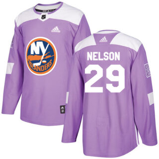 Youth New York Islanders #29 Brock Nelson Purple Authentic Fights Cancer Stitched NHL Jersey