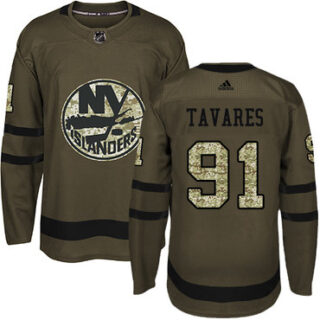Youth New York Islanders #91 John Tavares Green Salute to Service Stitched NHL Jersey