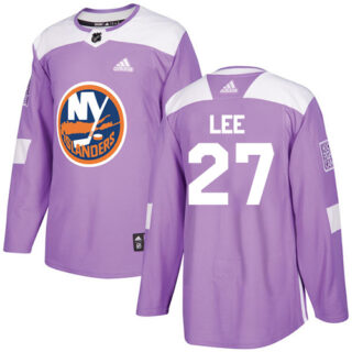 Youth New York Islanders #27 Anders Lee Purple Authentic Fights Cancer Stitched NHL Jersey