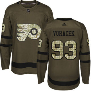 Youth Philadelphia Flyers #93 Jakub Voracek Green Salute to Service Stitched NHL Jersey
