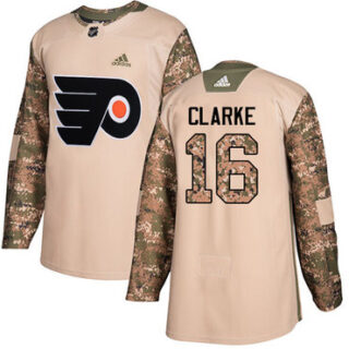 Youth Philadelphia Flyers #16 Bobby Clarke Camo Authentic 2017 Veterans Day Stitched NHL Jersey