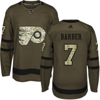 Youth Philadelphia Flyers #7 Bill Barber Green Salute to Service Stitched NHL Jersey