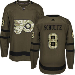 Youth Philadelphia Flyers #8 Dave Schultz Green Salute to Service Stitched NHL Jersey