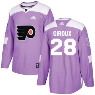 Youth Philadelphia Flyers #28 Claude Giroux Purple Authentic Fights Cancer Stitched NHL Jersey