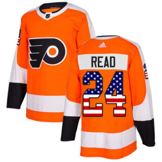 Youth Philadelphia Flyers #24 Matt Read Orange Home Authentic USA Flag Stitched NHL Jersey