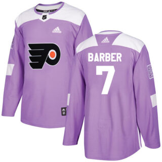Youth Philadelphia Flyers #7 Bill Barber Purple Authentic Fights Cancer Stitched NHL Jersey