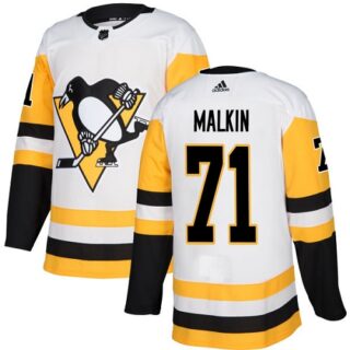 Youth Pittsburgh Penguins #71 Evgeni Malkin White Road Authentic Stitched NHL Jersey