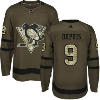 Youth Pittsburgh Penguins #9 Pascal Dupuis Green Salute to Service Stitched NHL Jersey