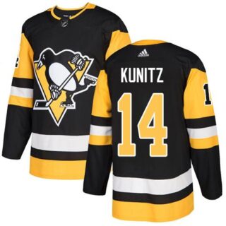 Youth Pittsburgh Penguins #14 Chris Kunitz Black Home Authentic Stitched NHL Jersey