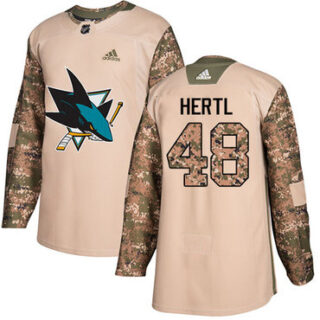 Youth San Jose Sharks #48 Tomas Hertl Camo Authentic 2017 Veterans Day Stitched NHL Jersey
