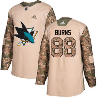 Youth San Jose Sharks #88 Brent Burns Camo Authentic 2017 Veterans Day Stitched NHL Jersey
