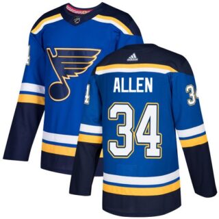 Youth St. Louis Blues #34 Jake Allen Blue Home Authentic Stitched NHL Jersey