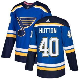 Youth St. Louis Blues #40 Carter Hutton Blue Home Authentic Stitched NHL Jersey