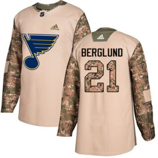 Youth St. Louis Blues #21 Patrik Berglund Camo Authentic 2017 Veterans Day Stitched NHL Jersey