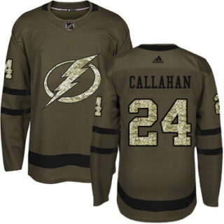 Youth Tampa Bay Lightning #24 Ryan Callahan Green Salute to Service Stitched NHL Jersey