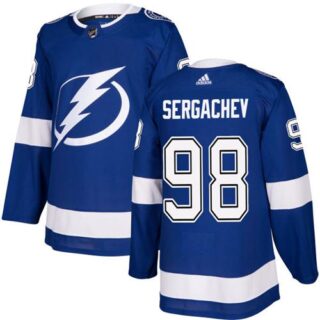 Youth Tampa Bay Lightning #98 Mikhail Sergachev Blue Home Authentic Stitched NHL Jersey