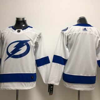 Youth Tampa Bay Lightning Blank White Road Authentic Stitched NHL Jersey