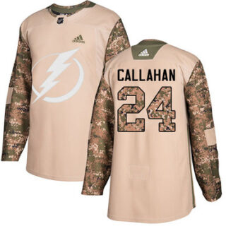 Youth Tampa Bay Lightning #24 Ryan Callahan Camo Authentic 2017 Veterans Day Stitched NHL Jersey