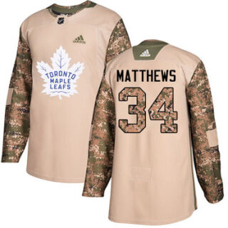 Youth Toronto Maple Leafs #34 Auston Matthews Camo Authentic 2017 Veterans Day Stitched NHL Jersey