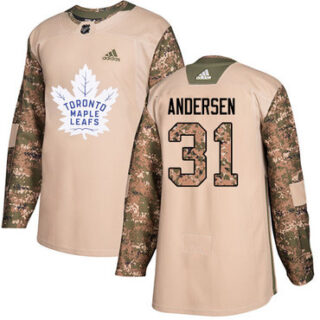 Youth Toronto Maple Leafs #31 Frederik Andersen Camo Authentic 2017 Veterans Day Stitched NHL Jersey