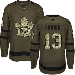 Youth Toronto Maple Leafs #13 Mats Sundin Green Salute to Service Stitched NHL Jersey