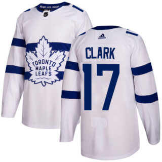 Youth Toronto Maple Leafs #17 Wendel Clark White Authentic 2018 Stadium Series Stitched NHL Jersey