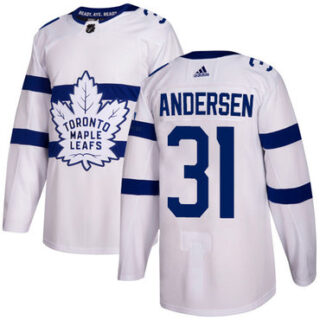 Youth Toronto Maple Leafs #31 Frederik Andersen White Authentic 2018 Stadium Series Stitched NHL Jersey