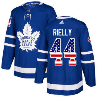 Youth Toronto Maple Leafs #44 Morgan Rielly Blue Home Authentic USA Flag Stitched NHL Jersey