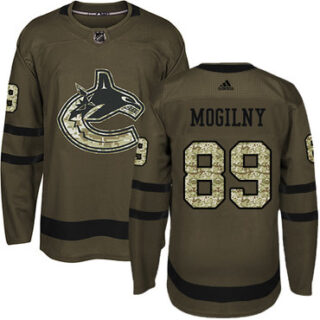 Youth Vancouver Canucks #89 Alexander Mogilny Green Salute to Service Stitched NHL Jersey