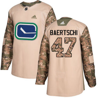 Youth Vancouver Canucks #47 Sven Baertschi Camo Authentic 2017 Veterans Day Stitched NHL Jersey