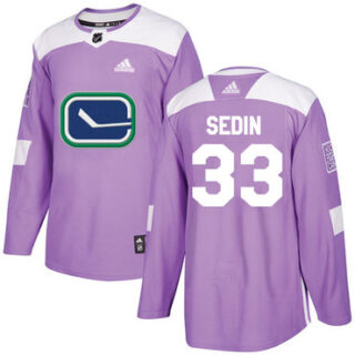 Youth Vancouver Canucks #33 Henrik Sedin Purple Authentic Fights Cancer Stitched NHL Jersey